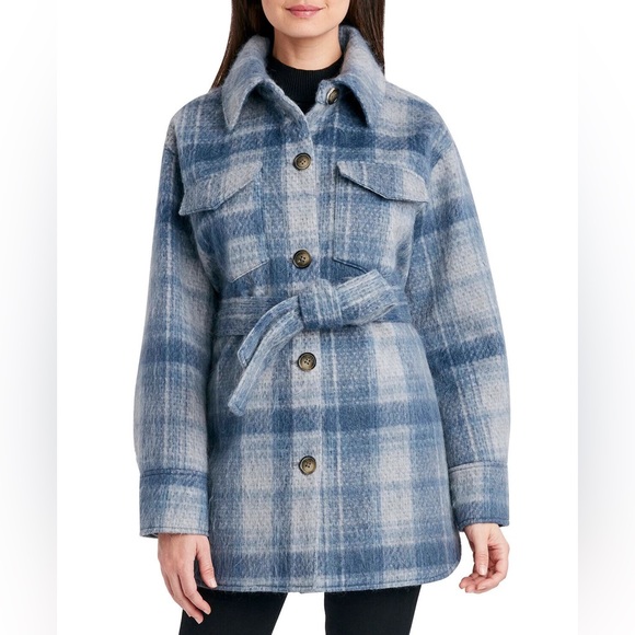 TAHARI STACIE PLAID SHACKET NWT - Picture 2 of 8